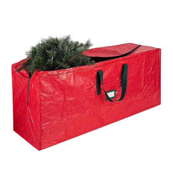 Christmas Tree Storage Bag Generous Capacity Waterproof Dustproof Reinforced Tear-Resistant PE Woven Tree Storage Organizer