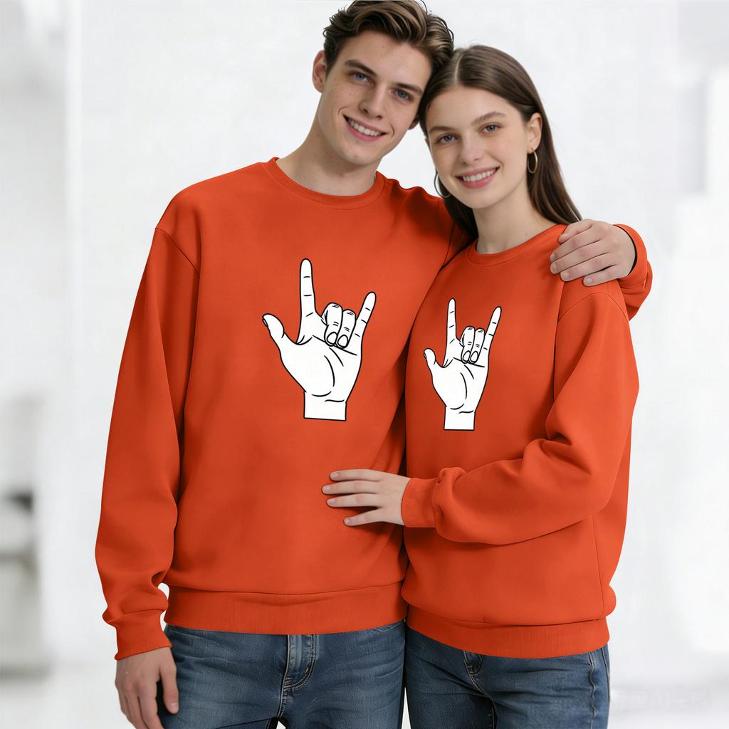 Męska bluzka z długim rękawem z okrągłym dekoltem, unisex, para, casualowa bluzka sportowa