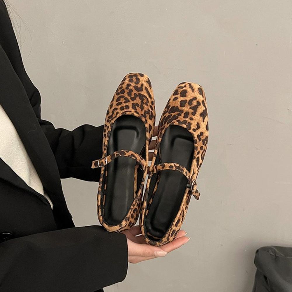 Mary Jane Single Shoes Thick Heel Shoes Elegant Classic Retro Square Toe Comfortable Soft Shallow Cut Low Heel Women's Shoes