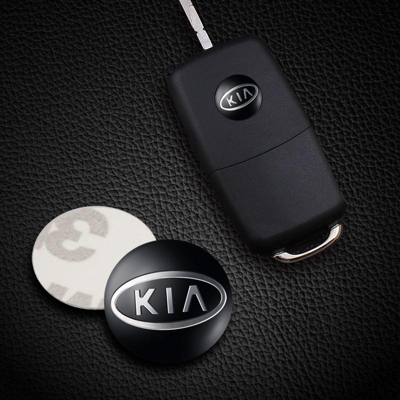 2026 Gorące Naklejki Samochodowe 2/5/10 szt. 14mm Naklejki z Emblematem na Kluczyk Samochodowy Do KIA Sportage Ceed Sorento Cerato Optima Picanto Rio Soul Niro So
