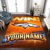 Denver Broncos Logo Customized Name Carpet Perfect for Kitchen Hallway Entryway Dormitory Anti-slip Rug Anime Office Decor