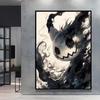 Hot Selling Anime Pokemon Lucario High Quality Retro Canvas Poster HD Printing Home Living Room Decor Holiday Gift Classic