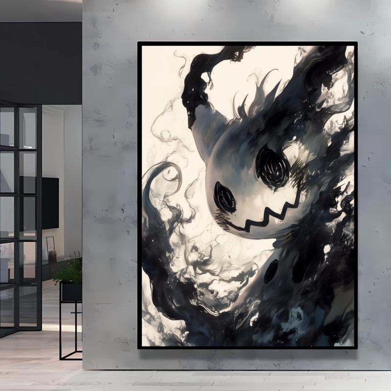 Hot Selling Anime Pokemon Lucario High Quality Retro Canvas Poster HD Printing Home Living Room Decor Holiday Gift Classic
