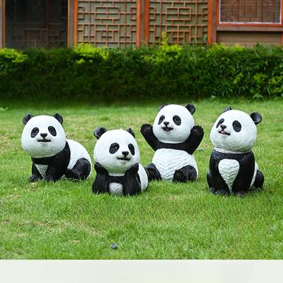 Dekoracja dziedzińca na zewnątrz Model zwierzęcy Rzemiosło żywiczne Symulacja Panda Zabawne ozdoby Dom Ogród Atmosfera Dekoracja