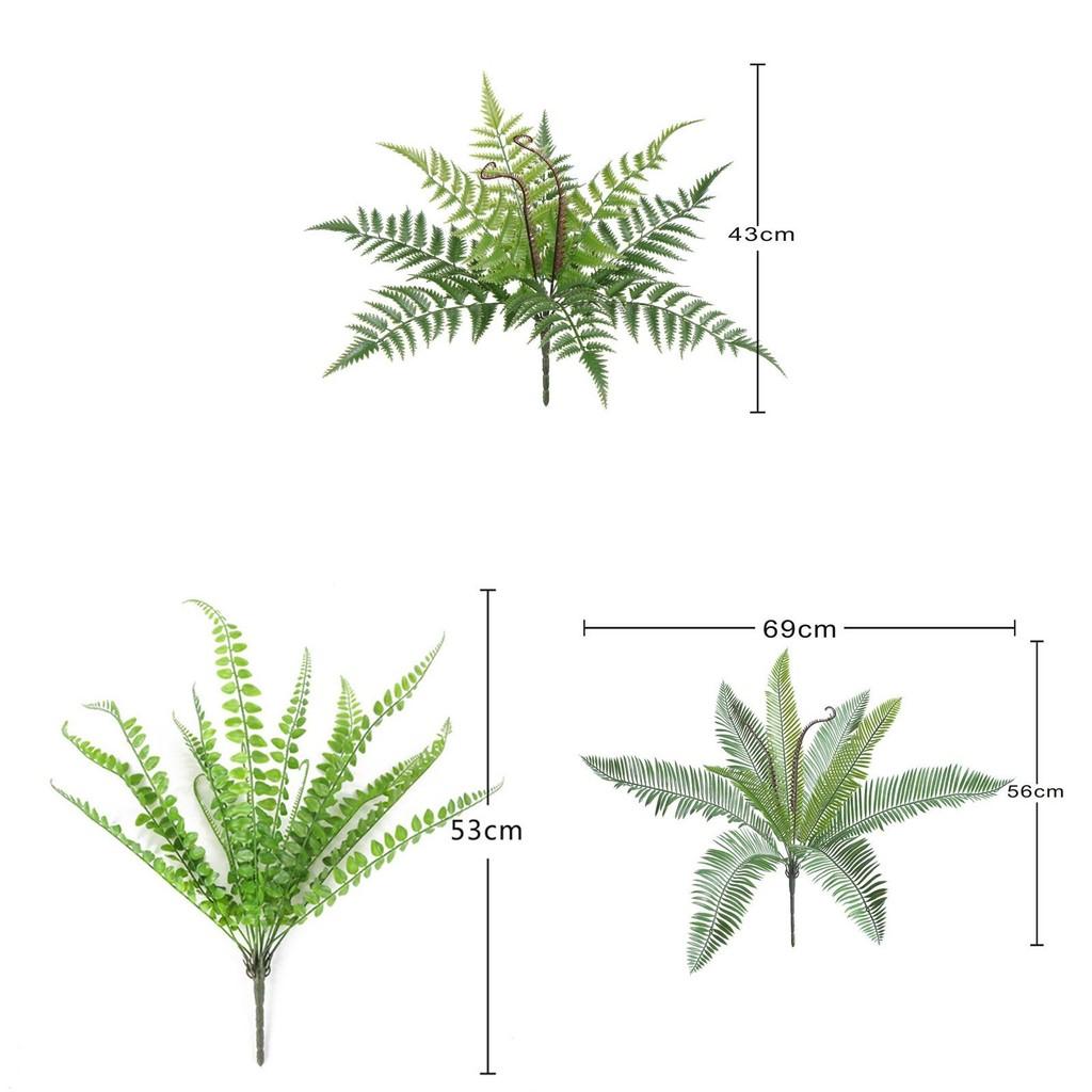 Faux Greenery Wall Panel Featuring 9head Iron Tree And Ferns For Home Indoor Decor
