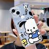 Transparent Four-corner Anti-fall Mobile Phone Case, Light Luxury and High-end for Apple Mobile Phone Protective Case All-inclusive Girl Cartoon