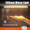 Motion Sensor LED Cabinet Light Bar Magnetic Under Cupboard Kitchen Lighting USB Rechargeable Night Light