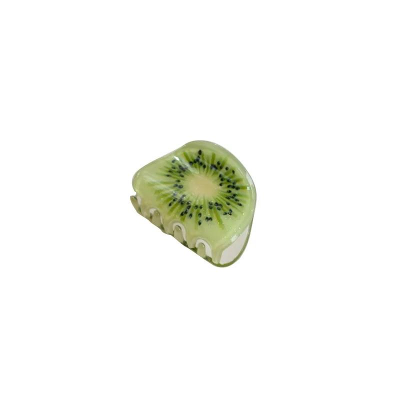 Morsomme hårklyper i fruktform Tegneserie Kawaii Vannmelon Regnbue Akryl Hårklyper Barn Hårtilbehør