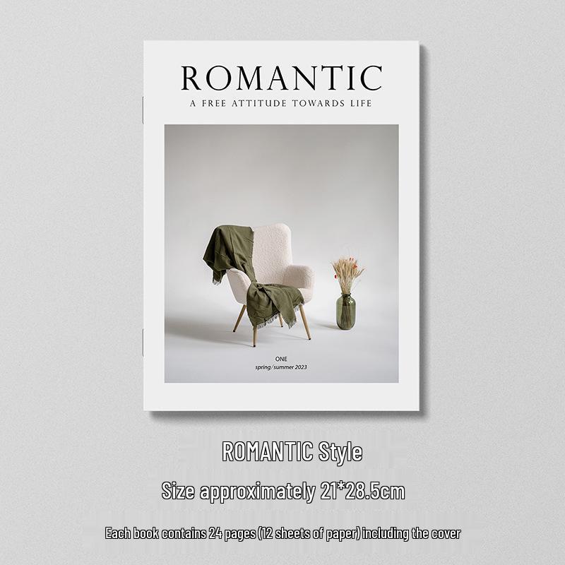 Minimalist English Magazine-Style Background Props for Live Broadcast & Street Photography, Model Room & Homestay Decor