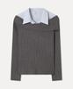 MIXXO Off-Shoulder Shirt Collar Pullover_Miwkafv21T Miwkag36Qt