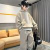 Set di abbigliamento primaverile per ragazzi, set sportivo alla moda con felpa e pantaloni della tuta, due pezzi, trendy