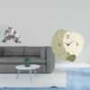 Modern Owl Sculpture Tabletop Ornament And Silent Cartoon Wall Clock Decorative Animal Statue for