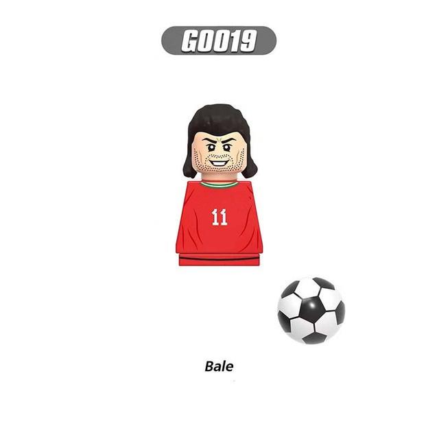 NEW World Famous Football Players Figurine Messi Ronaldo Neymar Lewandowski Mini Action Building Block Model Toy Kids Gifts