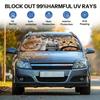 1Pcs Black Cat Pattern Windshield Sunshade UV Rays Heat Blocker Keeps Vehicle Cool Unique Design Fit Sedans SUVs Trucks RVs