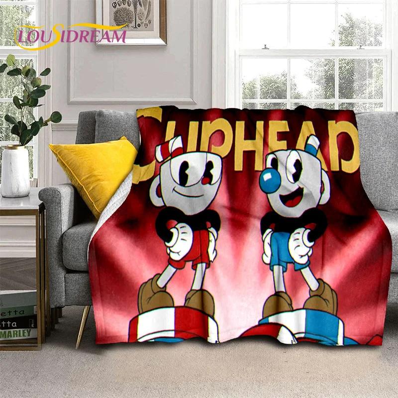 Cuphead Mugman 3D Game Gamer HD Blanket,Soft Throw Blanket for Home Bedroom Bed Sofa Picnic Travel Office Cover Blanket Kid Rest