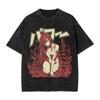 Makima Chainsaw Man Printed T-shirt Men Women Clothing Oversized Casual T Shirts Gothic Vintage Washed Pure Tops