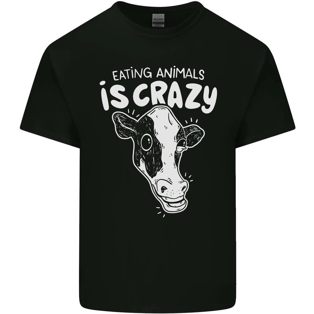 Eating Animals Is Crazy Vegetarian Vegan Kids T-shirt Boys Girls XXL