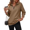 TIFICY Women's Fashion Casual Solid Color Print Spring Fall Long Sleeve POLO Neck Pullovers & Long Sleeves