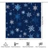 Christmas Shower Curtain, Snowflake Design, Waterproof Fabric, Blue Decorative Bathroom Liner For Bathtub, Perfect Gift Ideas