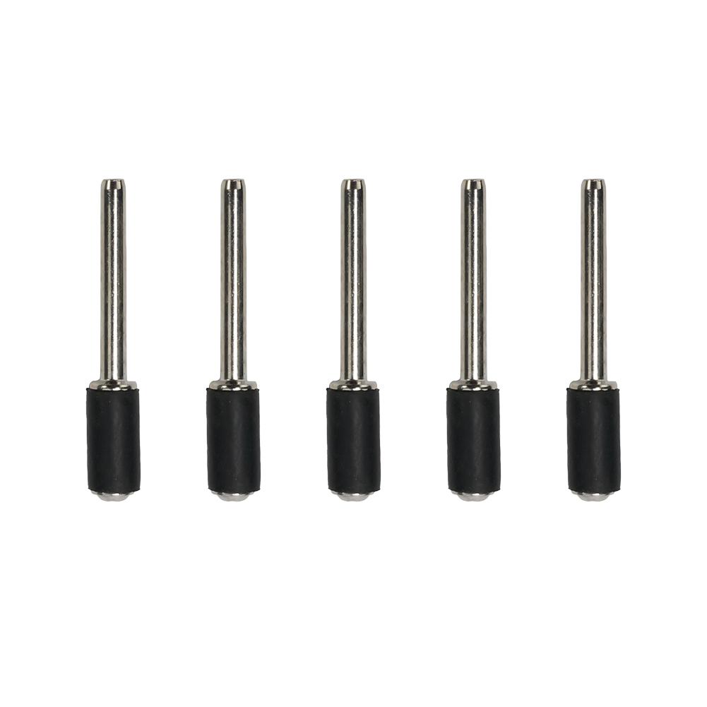 5pcs Rubber Mandrel Drum Rubber Mandrel 3.17mm Shank Drum Sanding Sandpaper Rubber Drum Mandrel For Rotary Tool Dremel Access