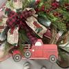 One-to-one replica of the popular Christmas wreath featuring animal farm designs, pine cones, and a horse head, handmade