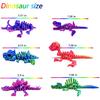6pcs 3D Printed Dinosaur Skeletons, T-Rex Triceratops Spinosaurus Fidget Toys,3D Printed Dragon Animals Toys,Dragon Fidget Toy Kids Girl,Dinosaur