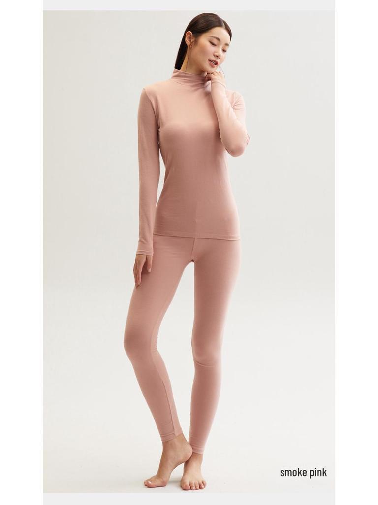 Women's Slim Fit Cotton Mid-Neck Winter Warm Base Layer Top