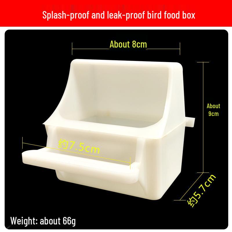 Transparent Splash-Proof Bird Cage Food Box for Parrots