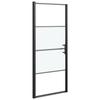 Porte de douche - Maison Exclusive - Cadre noir - Verre trempé 5 mm - Largeur réglable 78-81 cm