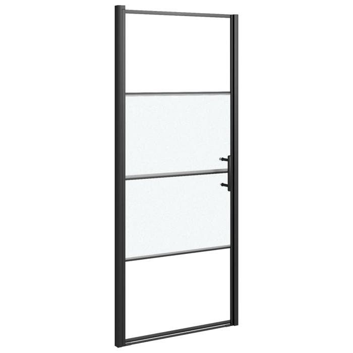 Porte de douche - Maison Exclusive - Cadre noir - Verre trempé 5 mm - Largeur réglable 78-81 cm