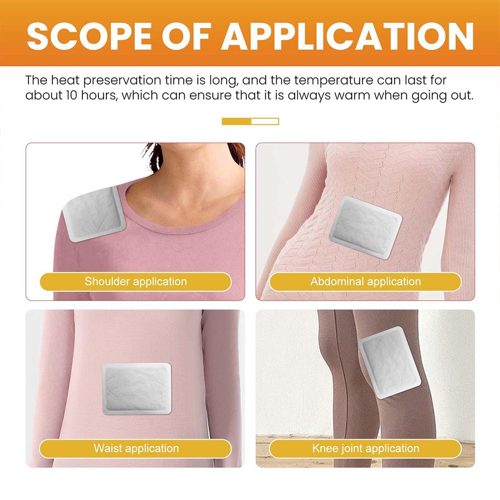 10-20PCS Body Heat Warmer Insole Foot Heat Self Heating Warm Paste Multifunctional Disposable Adhesive Warmer Heating Pad Winter