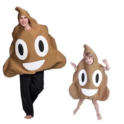 Scary Costumes Adult Kid Play Halloween Costumes Unisex Funny Outfit Party Props One Piece Clothing Cosplay Poop Clothing