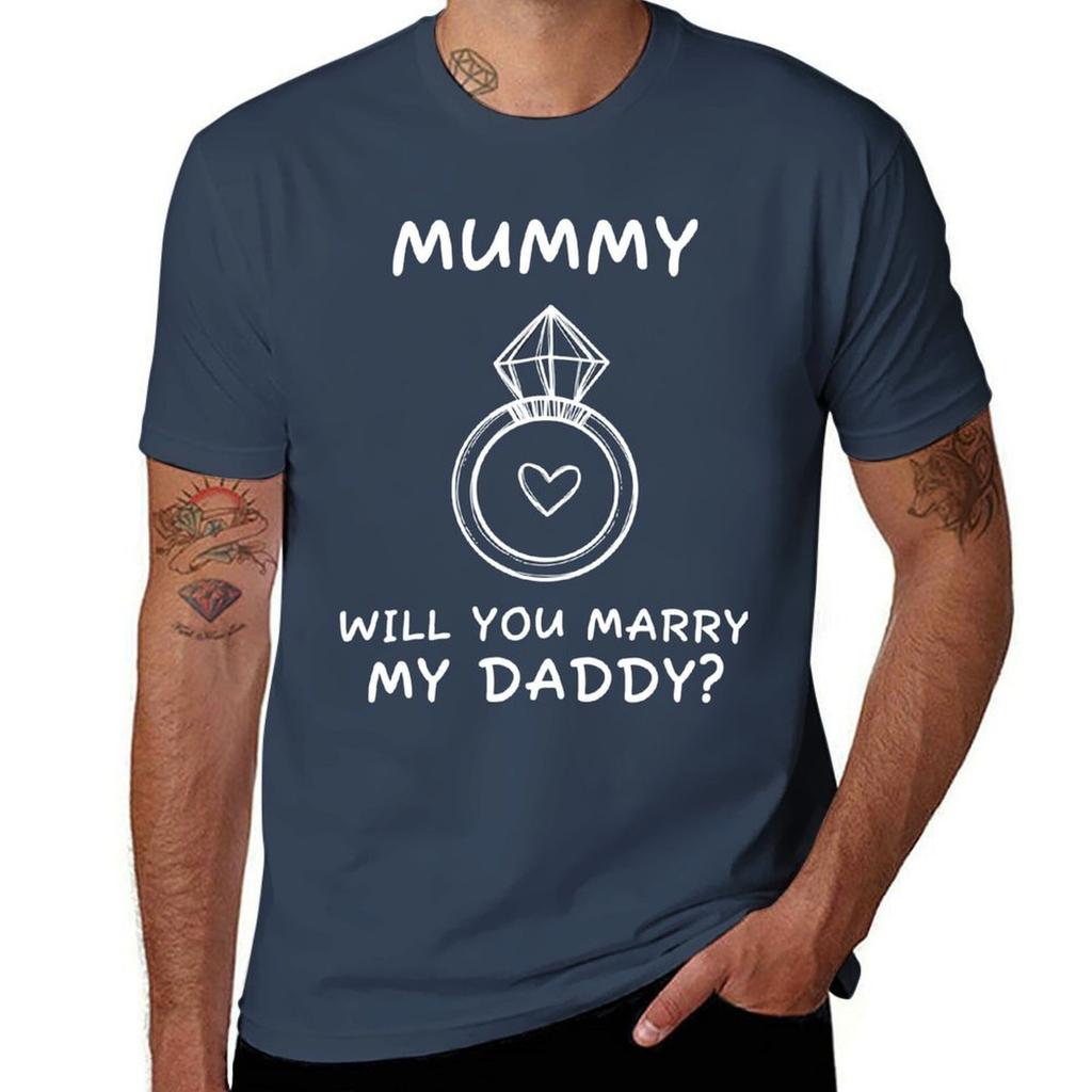 Mummy Will You Marry My Daddy Kids Statement Baby Onesie TShirt Festive Simple TShirt