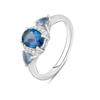Anello in argento con tanzanite artificiale nano 1,57 ct (2110224) 2,44 gr. 925 campioni