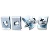 20Sets U Type Nut Mounting Fastener Clips with Screws Auto Engine Fender Guard Plate Clamp Retainer Fastener Rivet Clips
