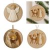 Nativity Scene Felted Craft Ornament Set With Instructions Religious Themed Embroidery Supplies For Christmas Decoration