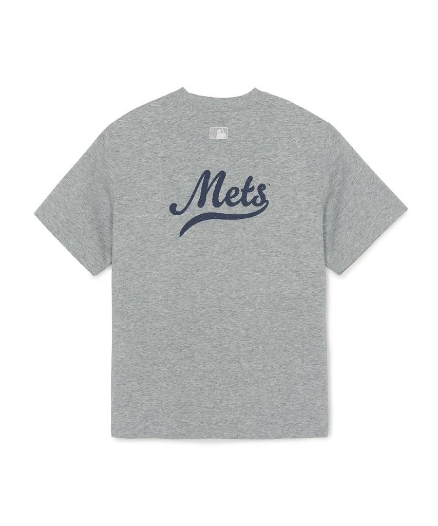 Emelbi Sportive Cursive Back Letter Short Sleeve T-Shirt Nym (Melange Grey)