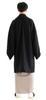 KYOETSU Wool Blend Kimono Coat with Square Sleeves Men's (M, Black)