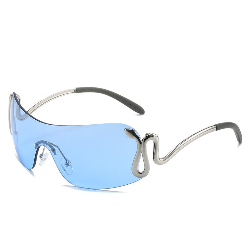 One-Piece Sunglasses, Personalized Animal One-Piece Y2K Cobra Snake Sunglasses For Women