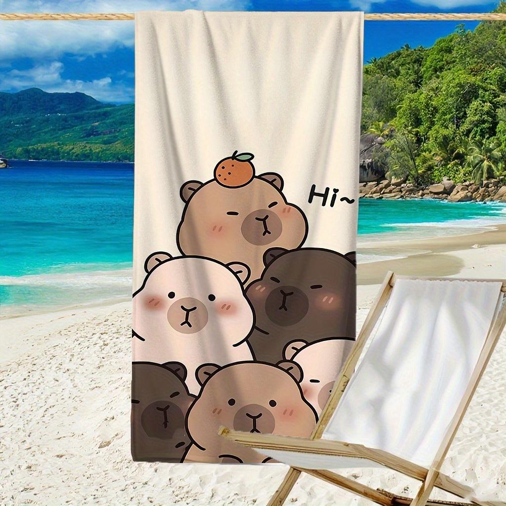 Kawaii Panda Print Beach Towel Set Tropical Summer Pool Towel Beach Decor Cute Cartoon Animal Gift Home Decoration Picnic Mat 50x100cm(20x40in)