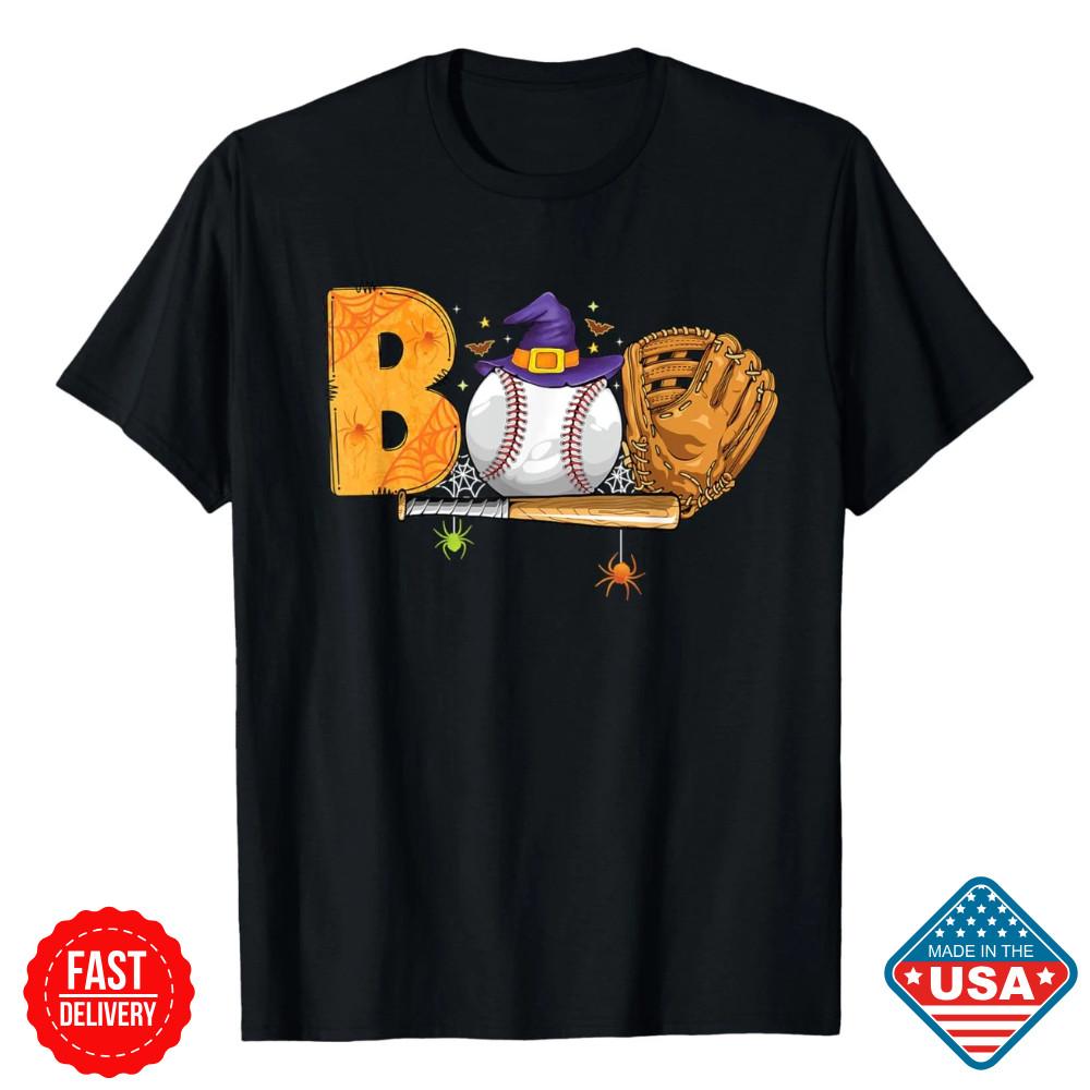 

Boo Baseball Player Catcher Pitcher funny Halloween costume Inspired T-Shirt NEW Unisex T-Shirt XL