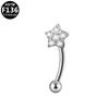 New Styles Best Selling F136 Titanium Zircon Butterfly Gold Inlaid Eyebrow Nail Screw Ball Fashion Body Jewelry