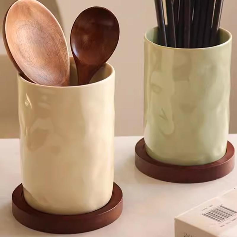 Irregular Ceramic Chopstick Storage Rack for Household Kitchen Storage Quick Chopstick Holder Countertop Drain Chopstick Holder