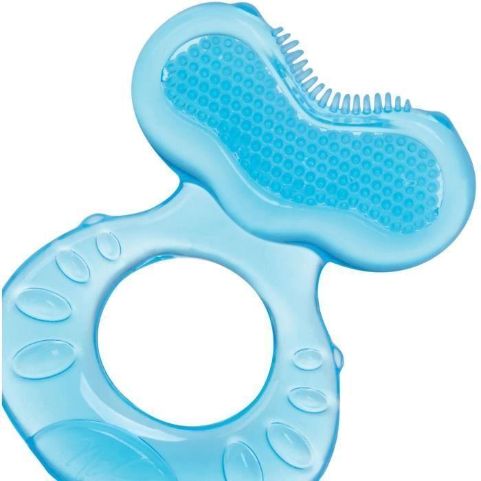 Anneau de dentition - NUBY - Teethe-eez - Silicone - Dès 3 mois - Bleu