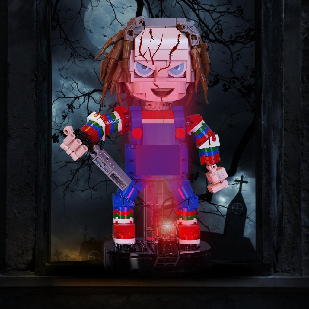 Halloween Horror Doll Building Blocks Scary Movie Clown Figures Model Kit - Decorative And Gift Toy for Fans Suitable for All Ag