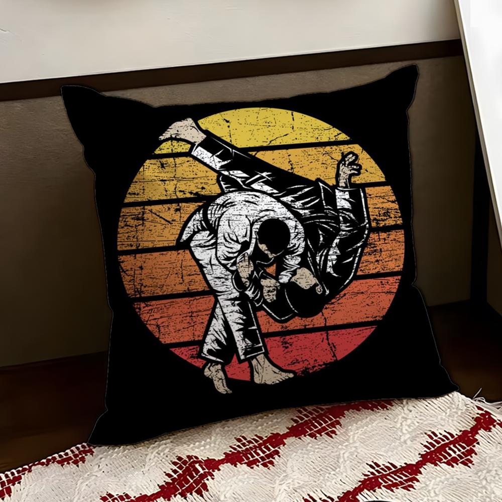 Sports Judo Martial Arts Cushion Cover Reversible Soft Durable Pillow Cover Home Car MultiScene Use for Daily Comfort