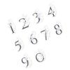 30 Pieces Number Decorative Stickers with Flower Decor Elegant Stylish Self Adhesive Floral Number