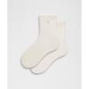 Lululemon Unisex Lettuce Edge Quarter Socks Coconut Ivory Porcelain Pink