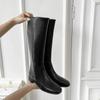 New Winter Knee High Boots Women Shoes Genuine Leather Black Western Tall Long Chelsea Boots Female  Trends Shoes