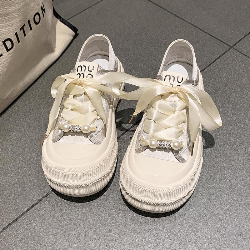 Little White Shoes Summer Women's New Summer Breathable Flat Baseplate Shoes Casual Versatile Thin Foreign Style Student Women's Shoes